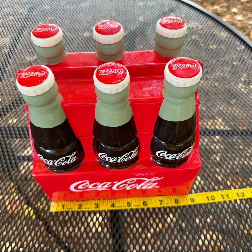 1980s Vintage Style Coca Cola 6 Pack Ceramic Cookie Jar by Gibson